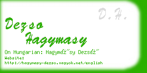 dezso hagymasy business card